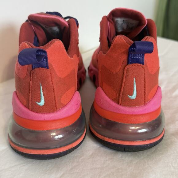 Nike Air Max 270 React Mystic Red Pink Women's Size 8.5 Athletic Sneakers - Picture 13 of 14